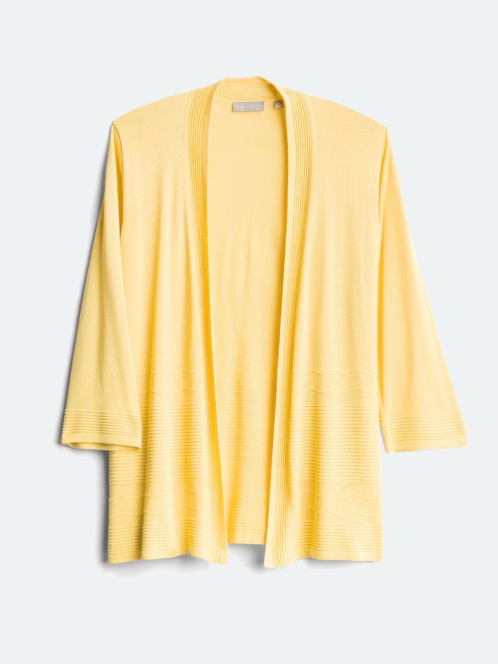 Cyrus Bright Yellow Open-Front Knit Cardigan